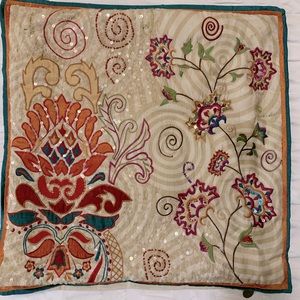 Pier 1 embellished throw pillow cover